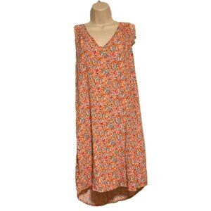 GAP Floral Sleeveless Summer Dress V Neck and V Back Womens Medium